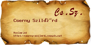 Cserny Szilárd névjegykártya